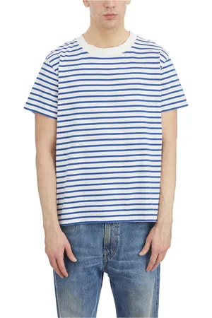 OUR LEGACY Top, Herre, Blå, XL, Stribet Genova T-shirt