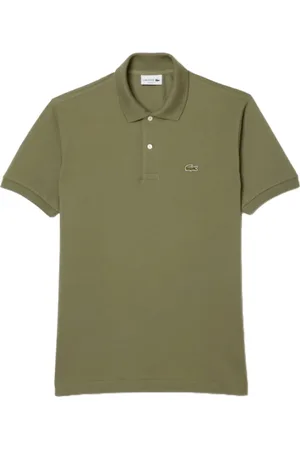 Lacoste Top, Herre, Grøn, L, Bomuld, Militærstil Bomuldspolos