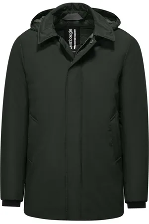 Bomboogie Jakke, Herre, Grøn, M, Uld, Vandafvisende polstret trenchcoat