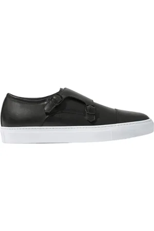 Scarosso Sko, Herre, Sort, 43 1/2 EU, Læder, Fabio Monkstrap Sneakers