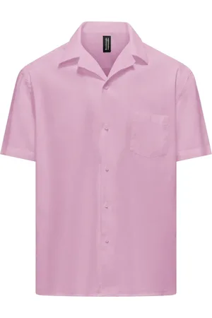 Bomboogie Skjorte, Herre, Lyserød, 3XL, Bomuld, Linned-Bomuld Skjorte