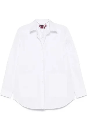 Gucci Bluser & Skjorter, Dame, Hvid, S, Hvid Button-Up Skjorte med Lommer