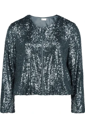 Vera Mont Jakke, Dame, Grå, S, Uld, Paillet Blouson Jakke