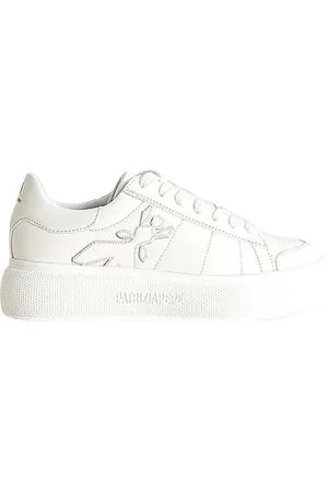 Patrizia Pepe Sko, Dame, Hvid, 41 EU, Læder, Hvide Læder Fly Sneakers