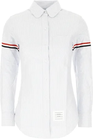 Thom Browne Bluser & Skjorter, Dame, Blå, 2XS, Bomuld, Skjorter & Bluser Kollektion