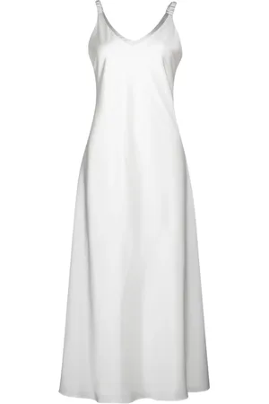 Vera Mont Kjole, Dame, Hvid, 2XL, Paillet Aftenkjole med Brede Stropper