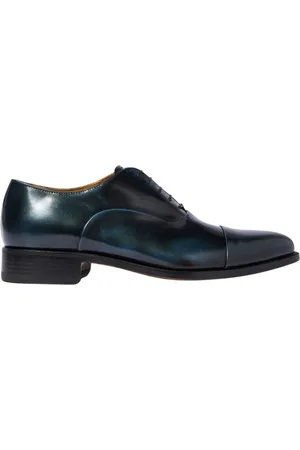 Scarosso Sko, Herre, Blå, 43 1/2 EU, Læder, Håndlavede Lorenzo Blu Oxfords