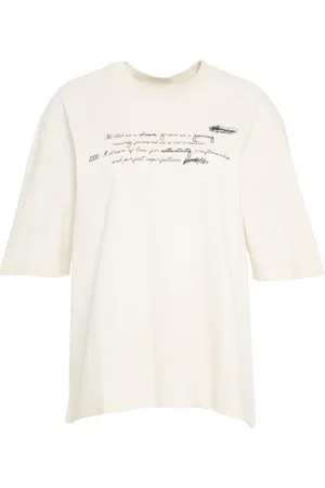 Golden Goose Top, Dame, Hvid, M, Bomuld, Hvid T-shirt med elegante detaljer