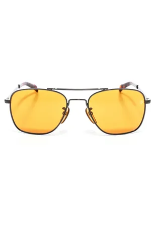 DB EYEWEAR BY DAVID BECKHAM Tilbehør, Herre, Grå, ONE SIZE, Klassiske firkantede metal solbriller