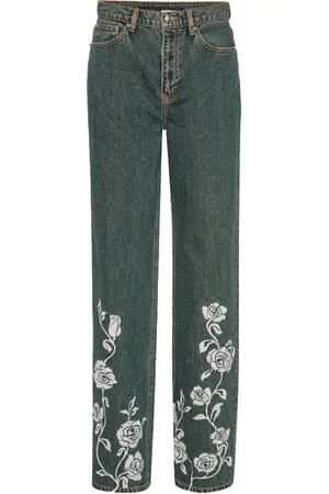 ROTATE Jeans, Dame, Blå, W29, Bomuld, Straight Fit Cotton Jeans