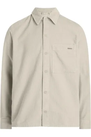 Calvin Klein Jakke, Herre, , XL, Bomuld, Creme Bomuldsskjorte til Mænd