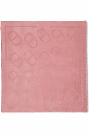 Twin-Set Tilbehør, Dame, Lyserød, ONE SIZE, Oval Scarf