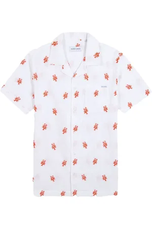 Maison Labiche Skjorte, Herre, Hvid, L, Bomuld, Hummer Tysk Skjorte