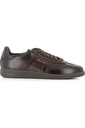 santoni Sko, Herre, Brun, 41 1/2 EU, Læder, Brune Læder Sneakers