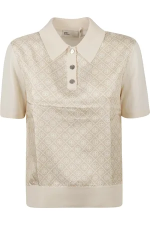 Tory Burch Top, Dame, , XS, Silk Front Polo T-shirts og Polos
