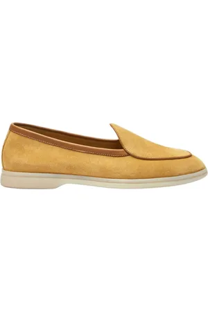 Scarosso Sko, Herre, Gul, 46 EU, Elegante Ruskind Loafers