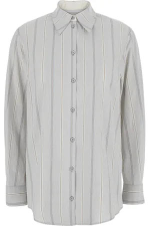 Low Classic Bluser & Skjorter, Dame, Blå, S, Bomuld, Stribet Klassisk Skjorte