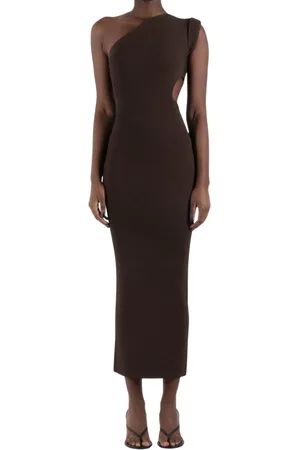 Max Mara Kjole, Dame, Brun, M, Polyester, Brun Kjole Lavet i Italien
