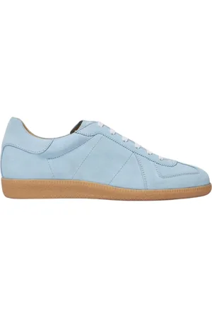 Scarosso Sko, Herre, Blå, 45 EU, Læder, Hans Suede Læder Low-Top Sneakers