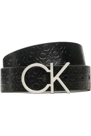 Calvin Klein Tilbehør, Dame, Sort, 90 CM, Læder, Sort Læder Damebælte