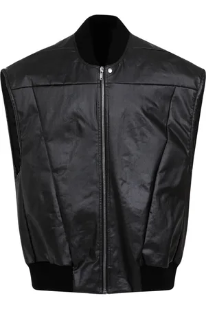 Rick Owens Jakke, Herre, Sort, M, Denim, Jumbo Flight Denim Vest