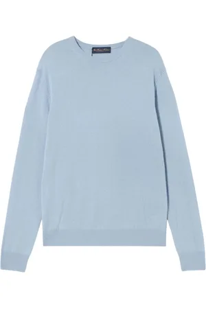 Brooks Brothers Strik, Herre, Blå, S, Uld, Kashmir Crewneck Sweater