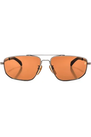 DB EYEWEAR BY DAVID BECKHAM Tilbehør, Herre, Grå, ONE SIZE, Rektangulære metal solbriller