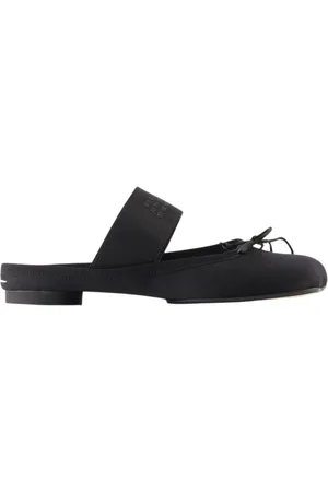 Maison Margiela Sko, Dame, Sort, 36 EU, Læder, Sort læder slip-on runde tå mules