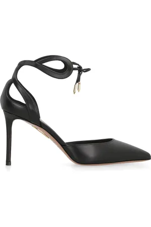 Aquazzura Sko, Dame, Sort, 39 1/2 EU, Læder, Spidse Pumps i Læder