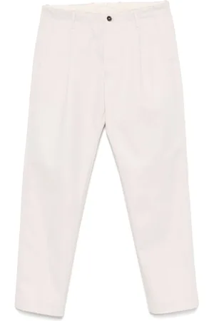 Nine In The Morning Bukser, Herre, Hvid, 2XL, Hvide Bukser med Frontknap Lukning
