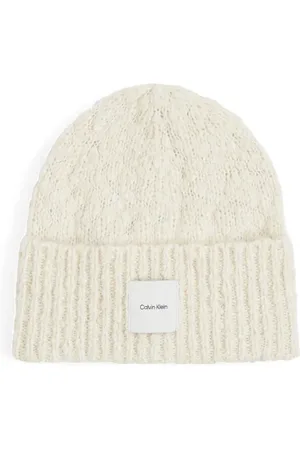 Calvin Klein Tilbehør, Dame, Hvid, ONE SIZE, Polyester, Hvid Polyester Kasket til Kvinder