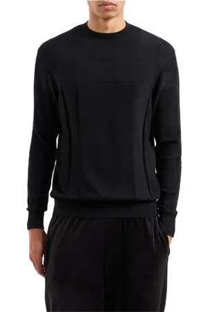 Armani Exchange Sweathshirts & Hoodies, Herre, Sort, XL, Sort Sweater Viskose Polyamid Sammensætning