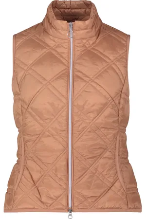Betty Barclay Jakke, Dame, Brun, 3XL, Uld, Quiltet Vest med Lynlås