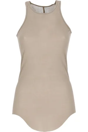 Rick Owens Top, Dame, , M, Uld, Ribstrikket Silkeblanding Crewneck Top