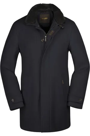 MOORER Frakke, Herre, Blå, XL, Uld, Trivor-Bab