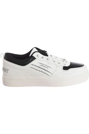 Philipp Plein Sko, Herre, Hvid, 43 EU, Læder, Sporty Mid-Top Sneakers