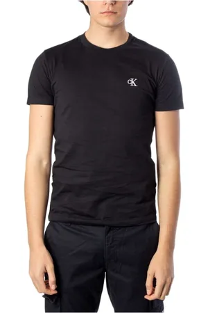 Calvin Klein Top, Herre, Sort, 3XL, Bomuld, Sort Bomuld Herre T-Shirt Forår/Sommer Kollektion
