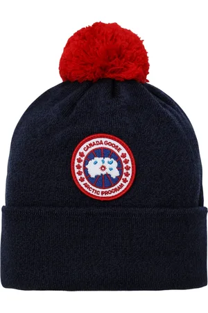 Canada Goose Tilbehør, unisex, Blå, ONE SIZE, Uld, Stilfuld Vinterhat til Mænd