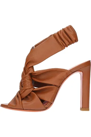 santoni Sko, Dame, Brun, 37 EU, Læder, Højhælede sandaler