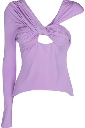 Nensi Dojaka Top, Dame, Lilla, L, Lavendula Draperet Top