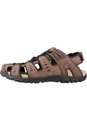 Geox Sko, Herre, Brun, 43 EU, Uld, Herre Flade Sandaler til Afslappede Anledninger