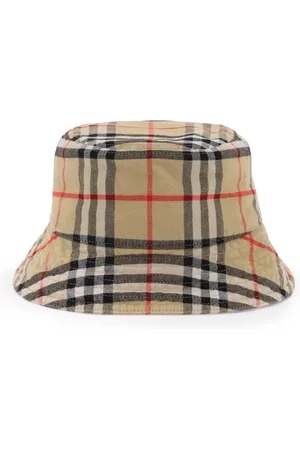 Burberry Tilbehør, Herre, , S, Bomuld, Ternet Bomulds Bucket Hat