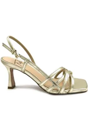 ROBERTO FESTA Sko, Dame, Grå, 36 EU, Læder, Lamineret Platinum Sandal