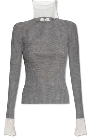 Sportmax Strik, Dame, Grå, S, Turtleneck Derris