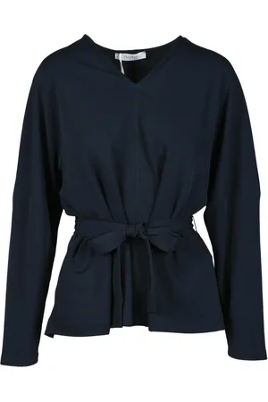 Max Mara Bluser & Skjorter, Dame, Blå, M, Polyester, Fritidsskjorte i triacetat-polyesterblanding