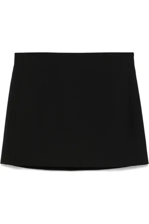 WARDROBE.NYC Nederdel, Dame, Sort, L, Uld, Sort Column Mini Nederdel