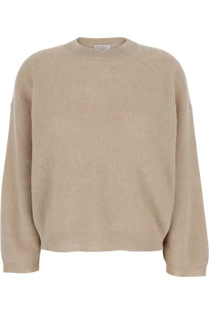 Brunello Cucinelli Strik, Dame, Grå, 2XS, Grå Sweaters til Mænd