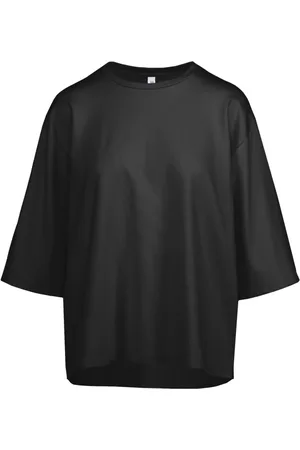 Bomboogie Top, Dame, Sort, S, Nylon, Oversized viskose t-shirt