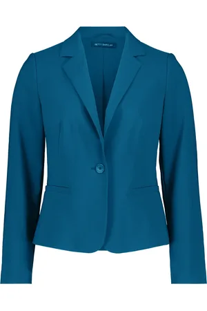 Betty Barclay Jakke, Dame, Blå, 2XL, Uld, Elegant Blazer Langærmet