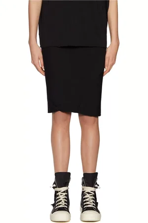 Rick Owens Nederdel, Dame, Sort, 2XS, Tyl, Pencil Skirt